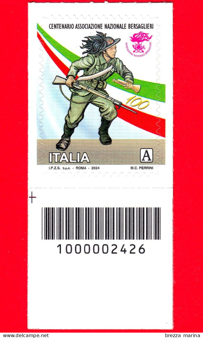 Nuovo - MNH - ITALIA - 2024 - 100 Anni Dell’Associazione Nazionale Bersaglieri - A - Barre 2426 - Code-barres