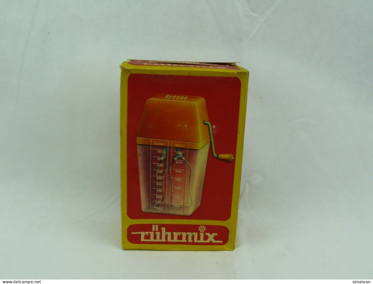 Vintage DDR German Mechanic Hand Mixer Egg Beater RECORD #2343 - Autres & Non Classés