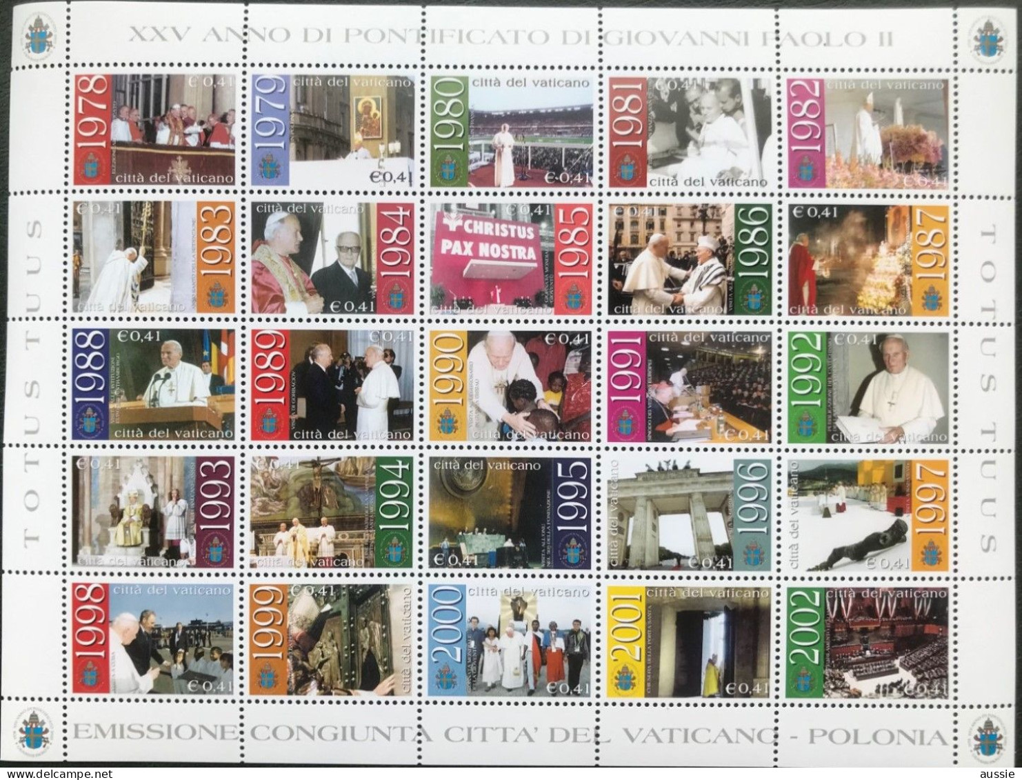 Vatican Vatikaan 2003 Yvertn° 1283-1307 *** MNH Cote 31,25 € - Unused Stamps