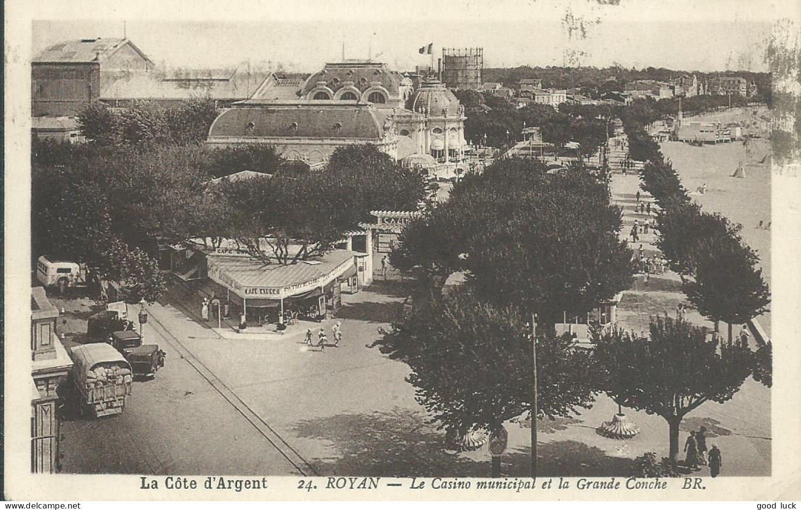 FRANCE CARTE 30c Foncé ROYAN ( CHARENTE INFERIEURE )  POUR LA GARENNE COLOMBES ( HAUTS DE SEINE ) DE 1938 LETTRE COVER - 1921-1960: Moderne