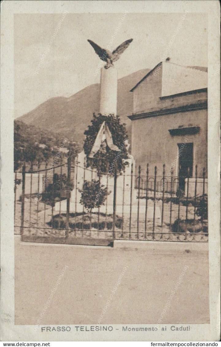 Cs52 Cartolina Frasso Telesino Monumento Ai Caduti Provincia Di Benevento 1931 - Benevento