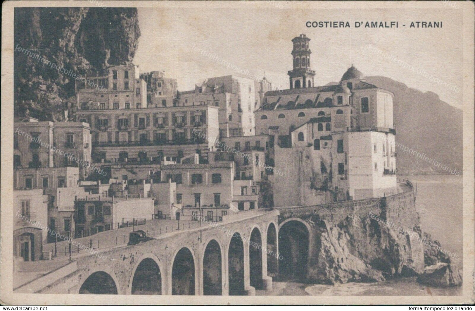 Cs59 Cartolina Costiera D'amalfi Atrani Provincia Di Salerno 1939 - Salerno