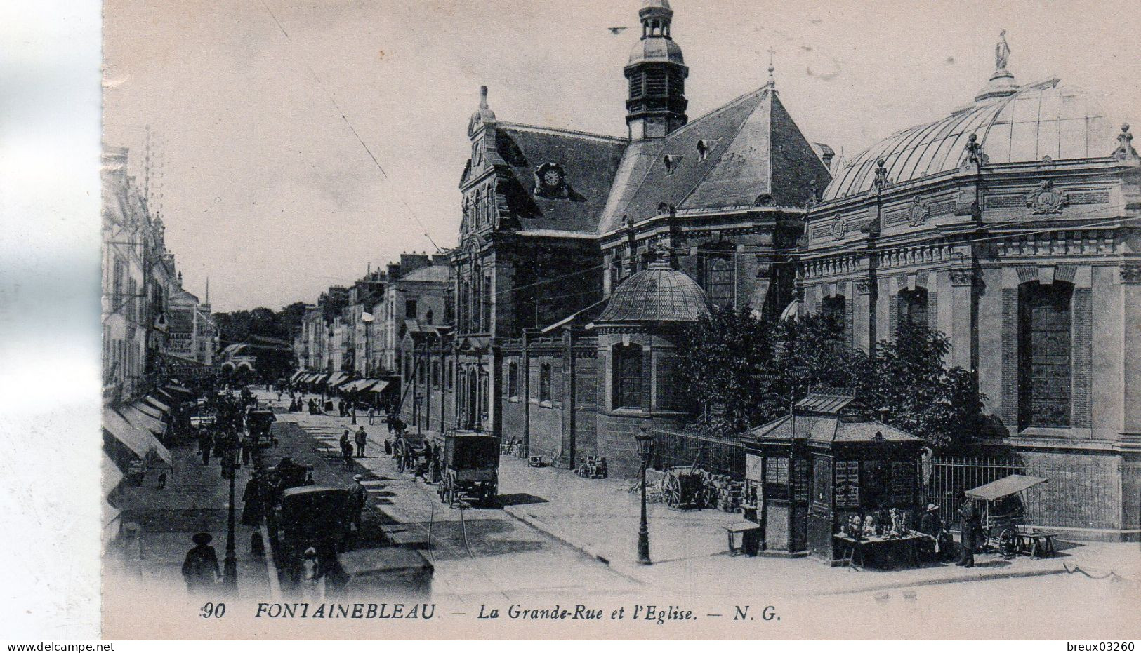 CP - FONTAINEBLEAU -     La Grande Rue - - Fontainebleau