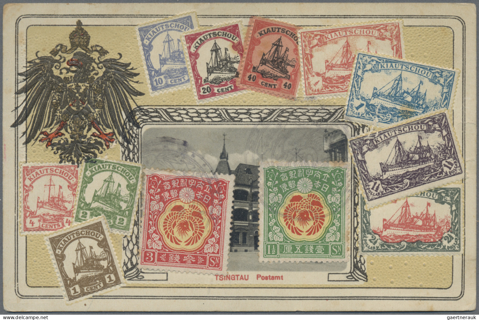 Japanese Post In China: 1906, 1½ S. Violet Tied "Tsingtao Field Post Office 5.11 - 1943-45 Shanghai & Nanchino