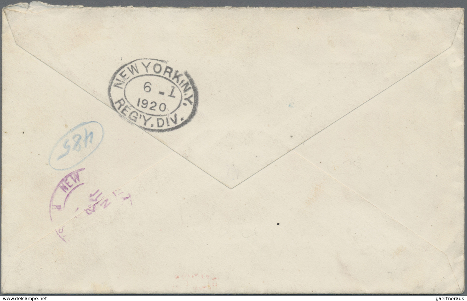 Japanese Post In Corea: 1914/19, BOC Registered Cover With Tazawa 3 Sen, 6 Sen A - Militärpostmarken