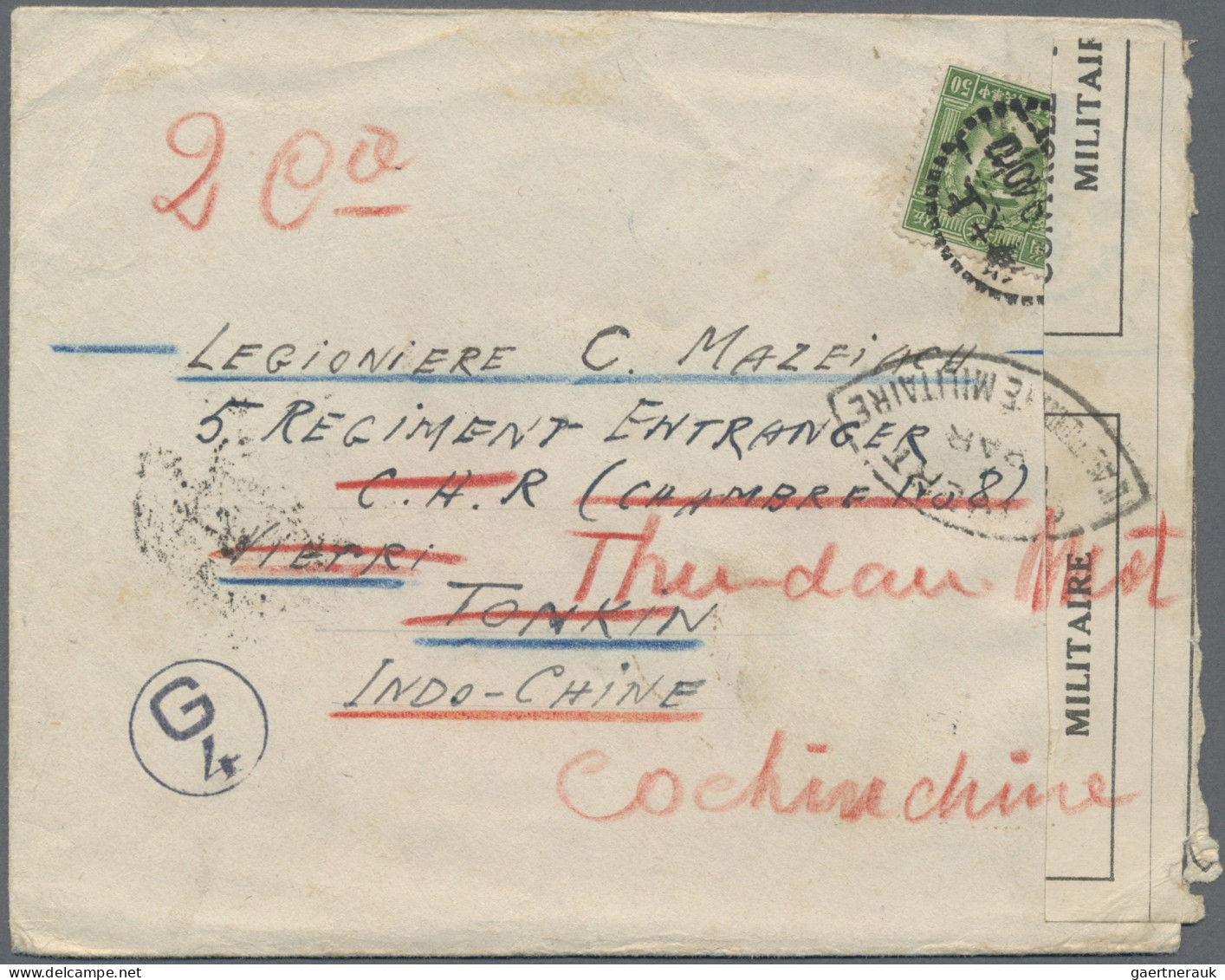 Japanese Occupation WWII - Central China: 1940, Censored Cover From Shanghai To - 1943-45 Shanghai & Nanchino