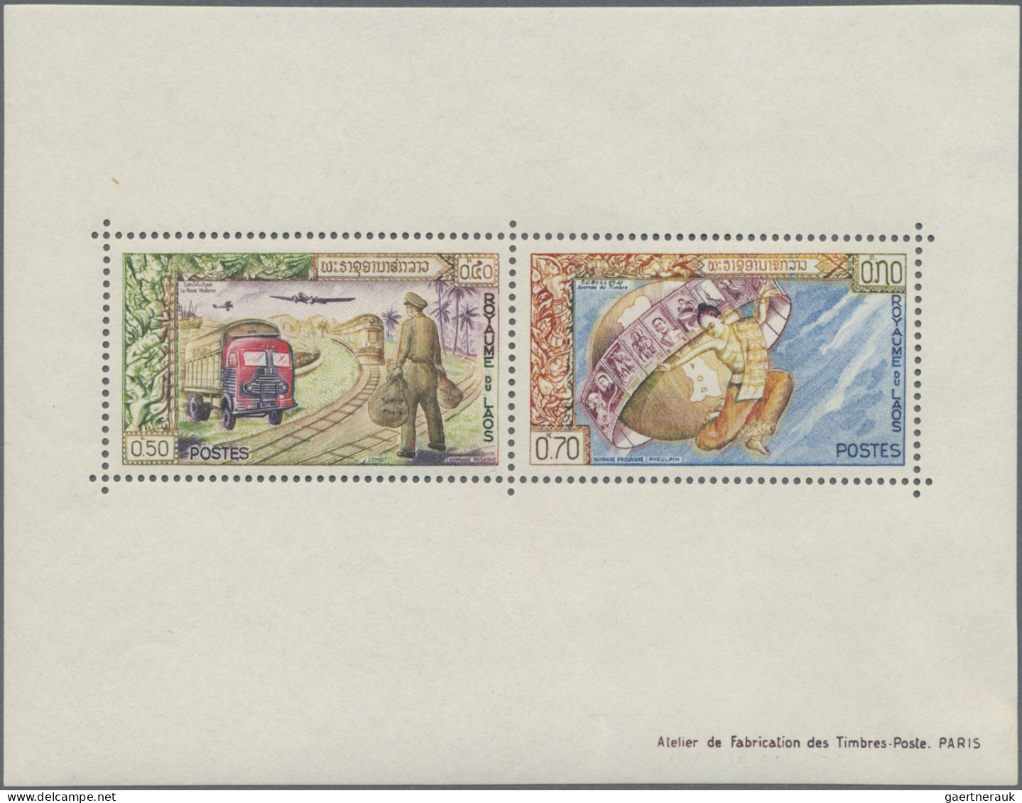 Laos: 1962 'Vientiane Stamp Exhibition' Souvenir Sheets Perf And Imperf (= 4 S/s - Laos