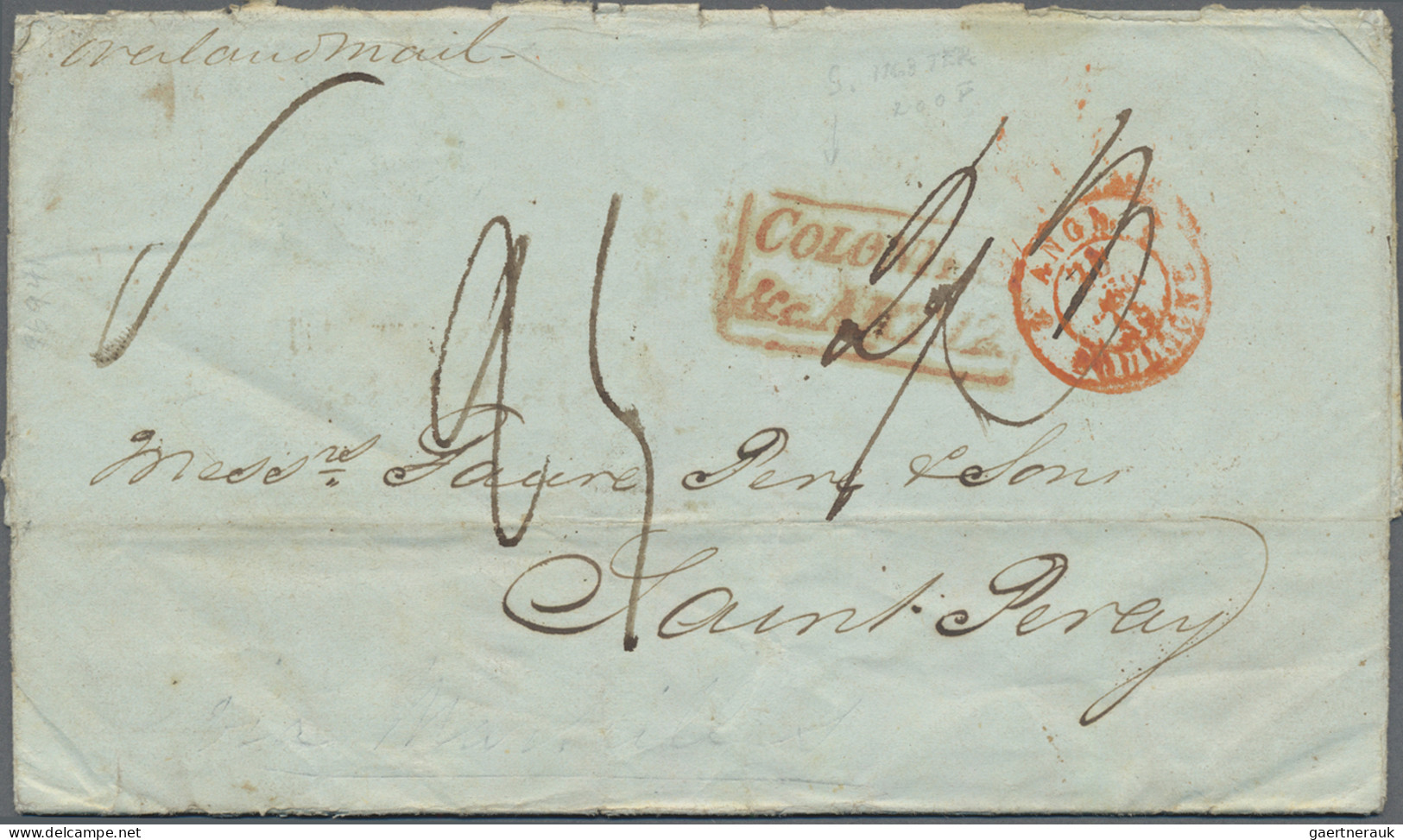 Malayan States - Straits Settlement: 1845 PENANG: Entire Letter From Penang To S - Straits Settlements