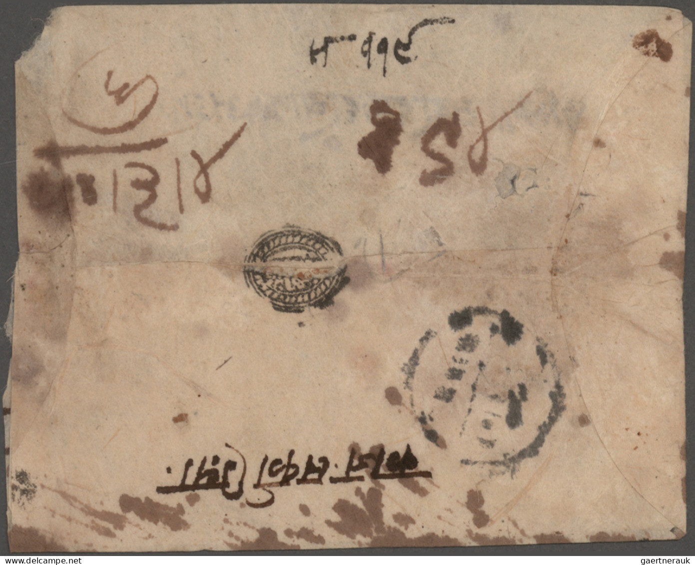 Nepal: 1897, Manuscript Postmark "Dhulikhel" (Shresta A41) On Stampless Cover Da - Népal