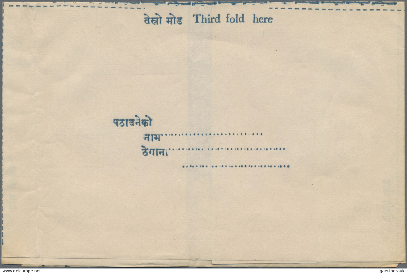 Nepal - Postal Stationery: 1959 (15. Apr.), Two Postal Stationery Aerograms 8p. - Népal