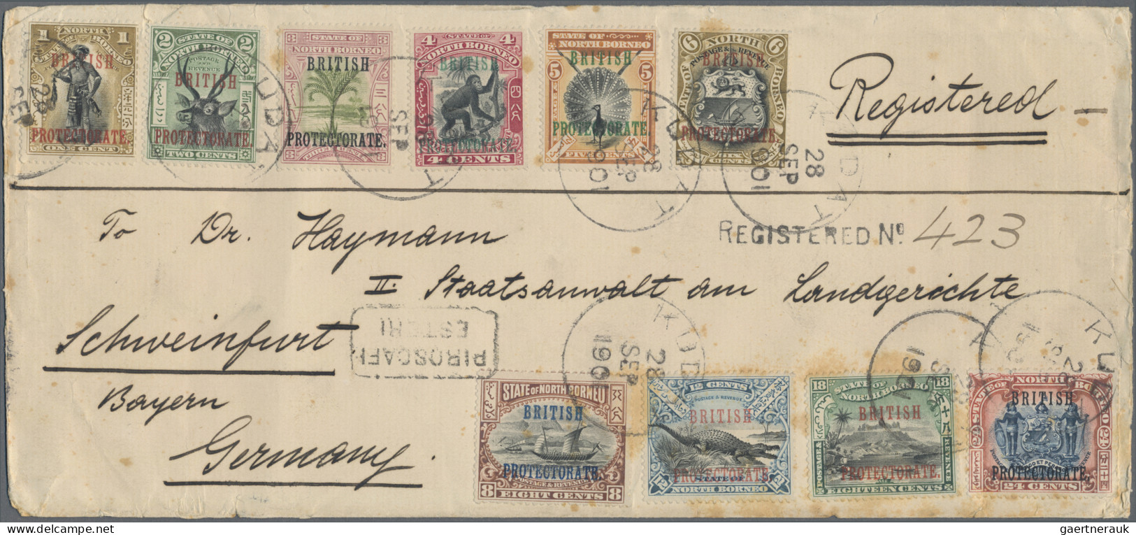 North Borneo: 1901 Near To Complete Set Overprinted "BRITISH/PROTECTORATE" (1c. - Noord Borneo (...-1963)