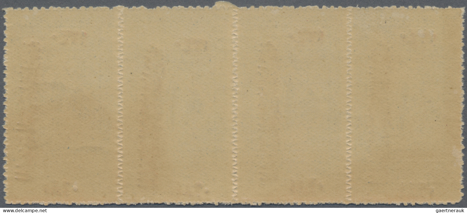Saudi Arabia - Postage Dues: 1921 Hejaz Postage Due 1pi. Blue, Zig-zag Roulette - Arabia Saudita