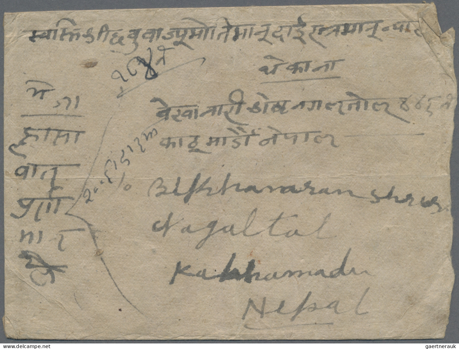 Tibet: 1925/48, Three Incoming Covers From India/Nepal (2) Resp. Nepal With Arri - Asia (Other)