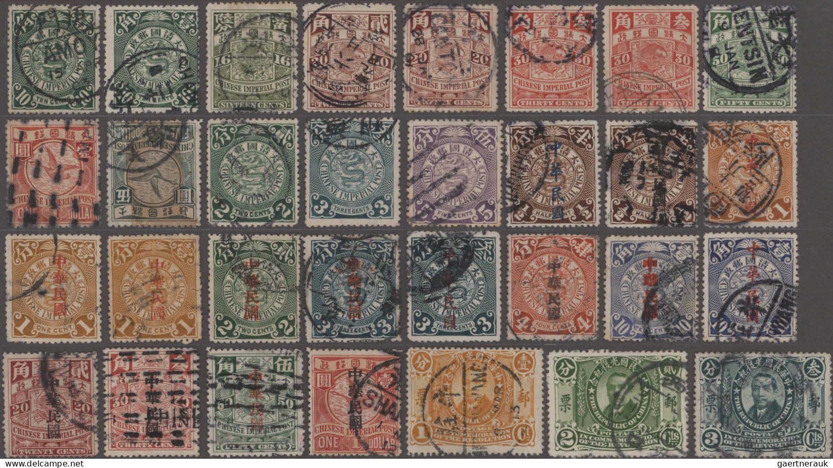 China: 1885/1923, Apprx. 143 Used On Large Stockcards, Inc. Shanghai Local Post - 1912-1949 Republic