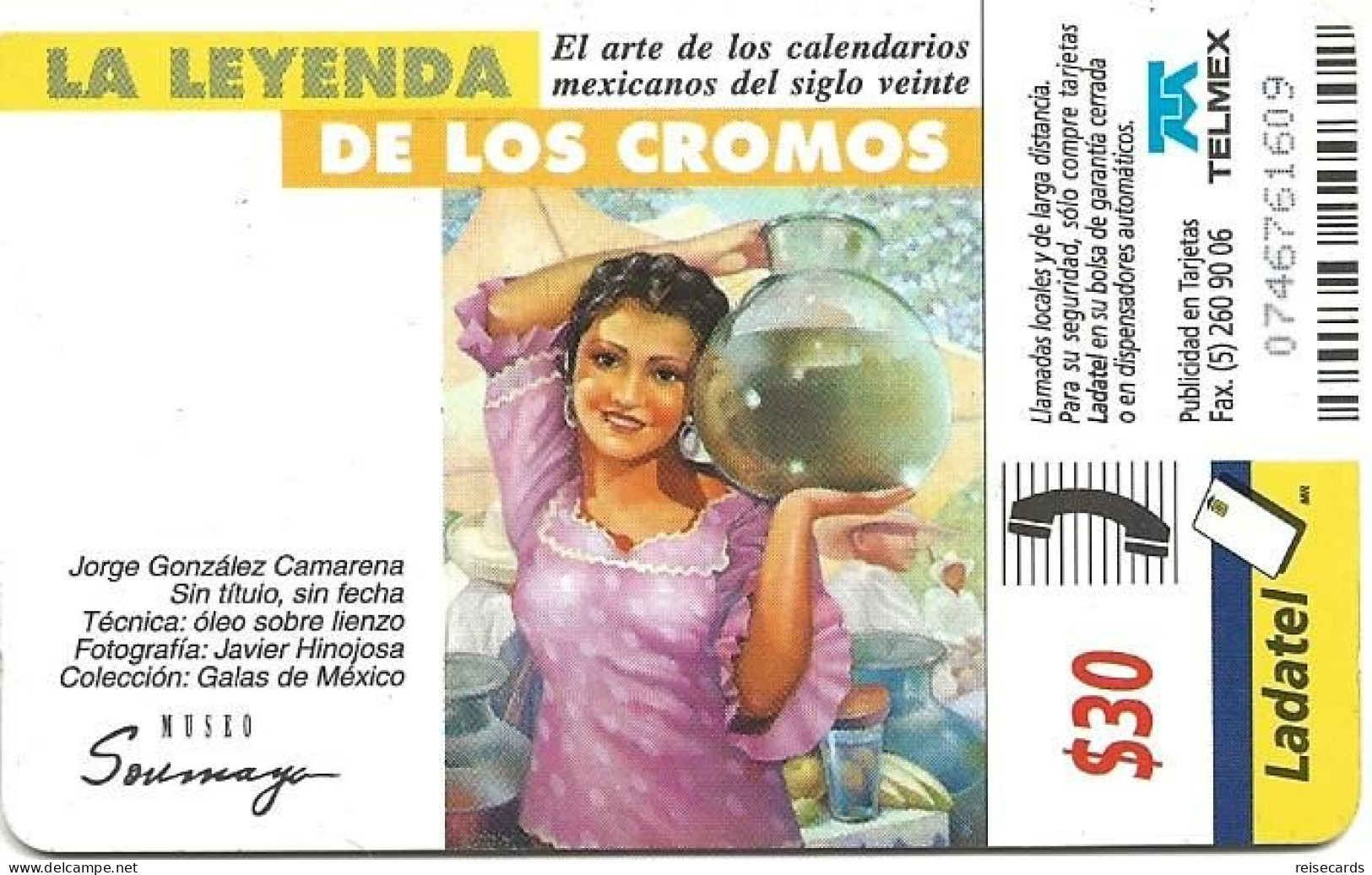 Mexico: Telmex/lLadatel - 2000 La Leyenda De Los Cromos, Artist Jorge González Camarena - Mexico