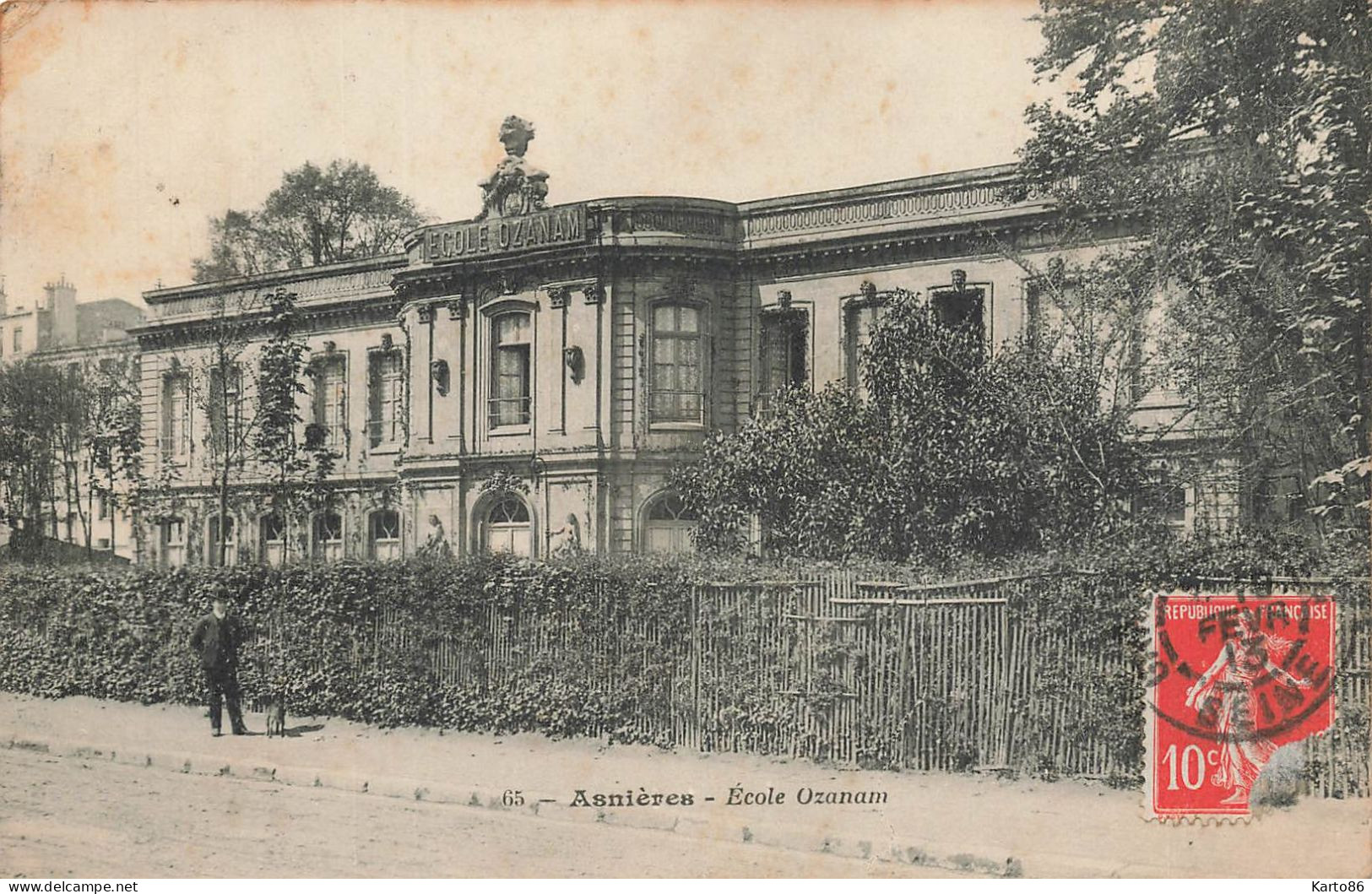 Asnières * Route Et école Ozanam - Asnieres Sur Seine
