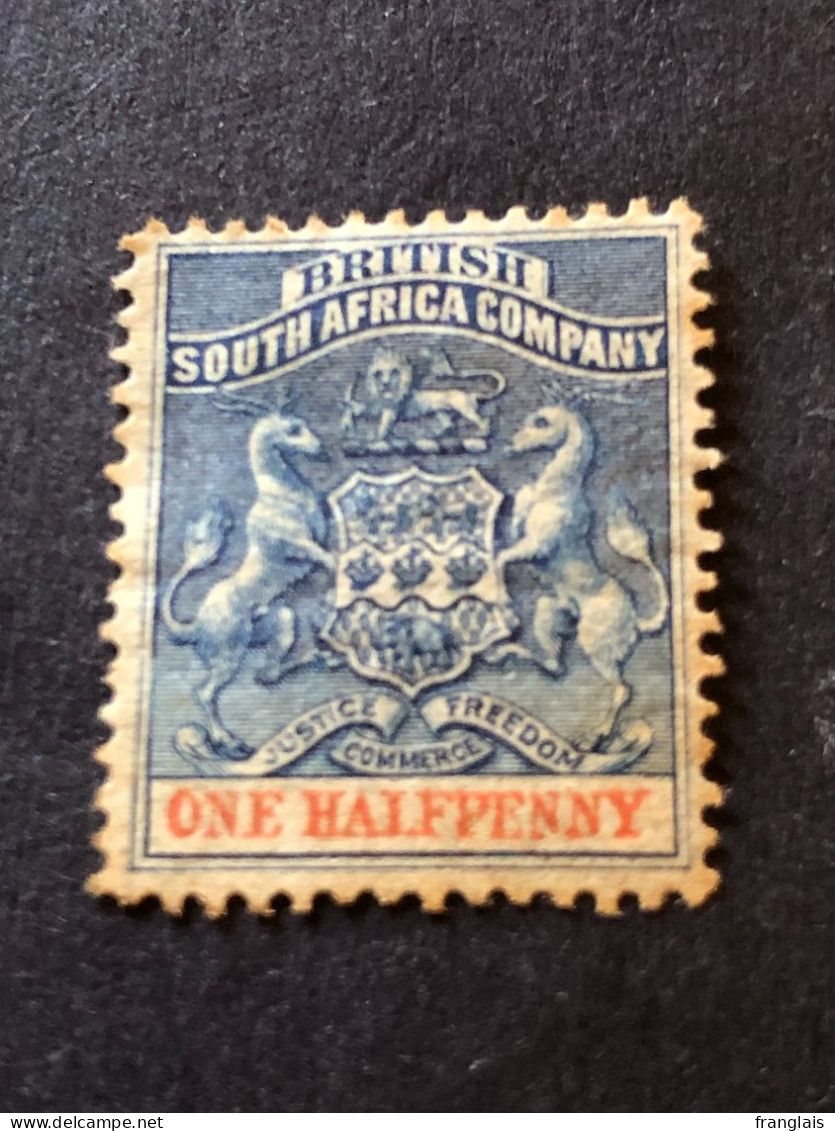 RHODESIA  SG 18  ½d Dull Blue And Vermilion  MH* - Zuid-Rhodesië (...-1964)