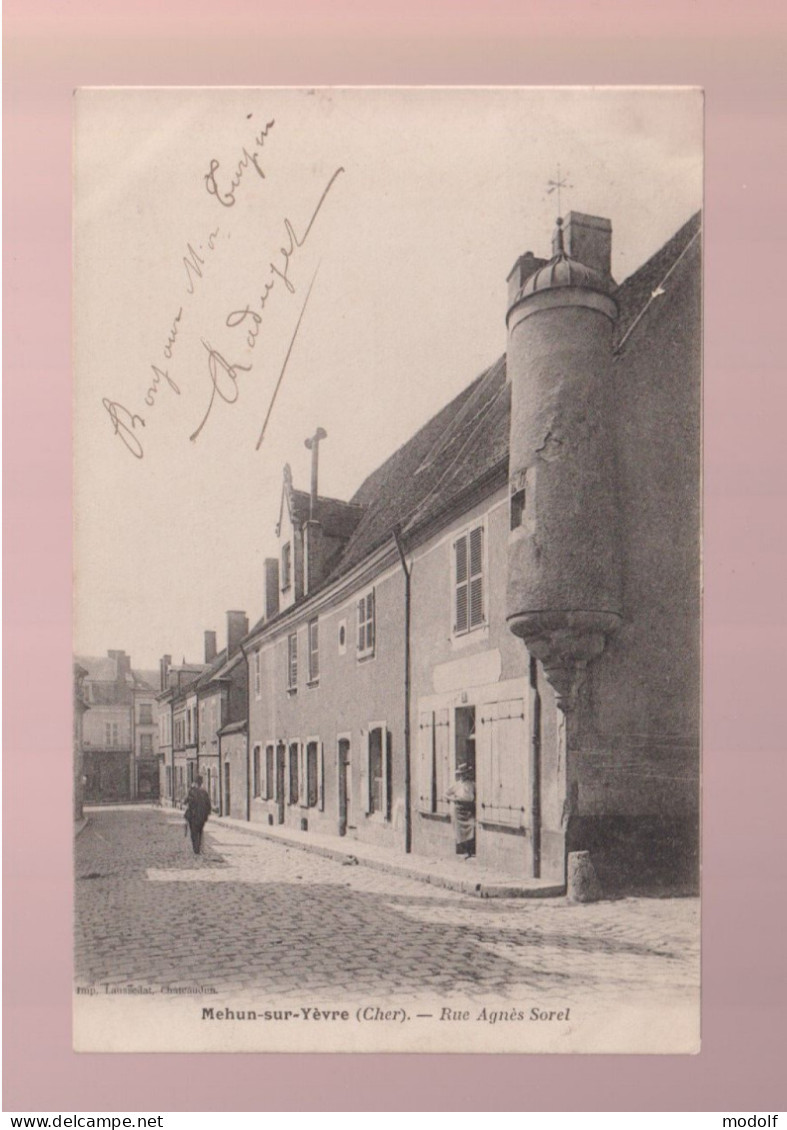 CPA - 18 - Mehun-sur-Yèvre - Rue Agnès Sorel - Animée - Circulée En 1903 - Mehun-sur-Yèvre