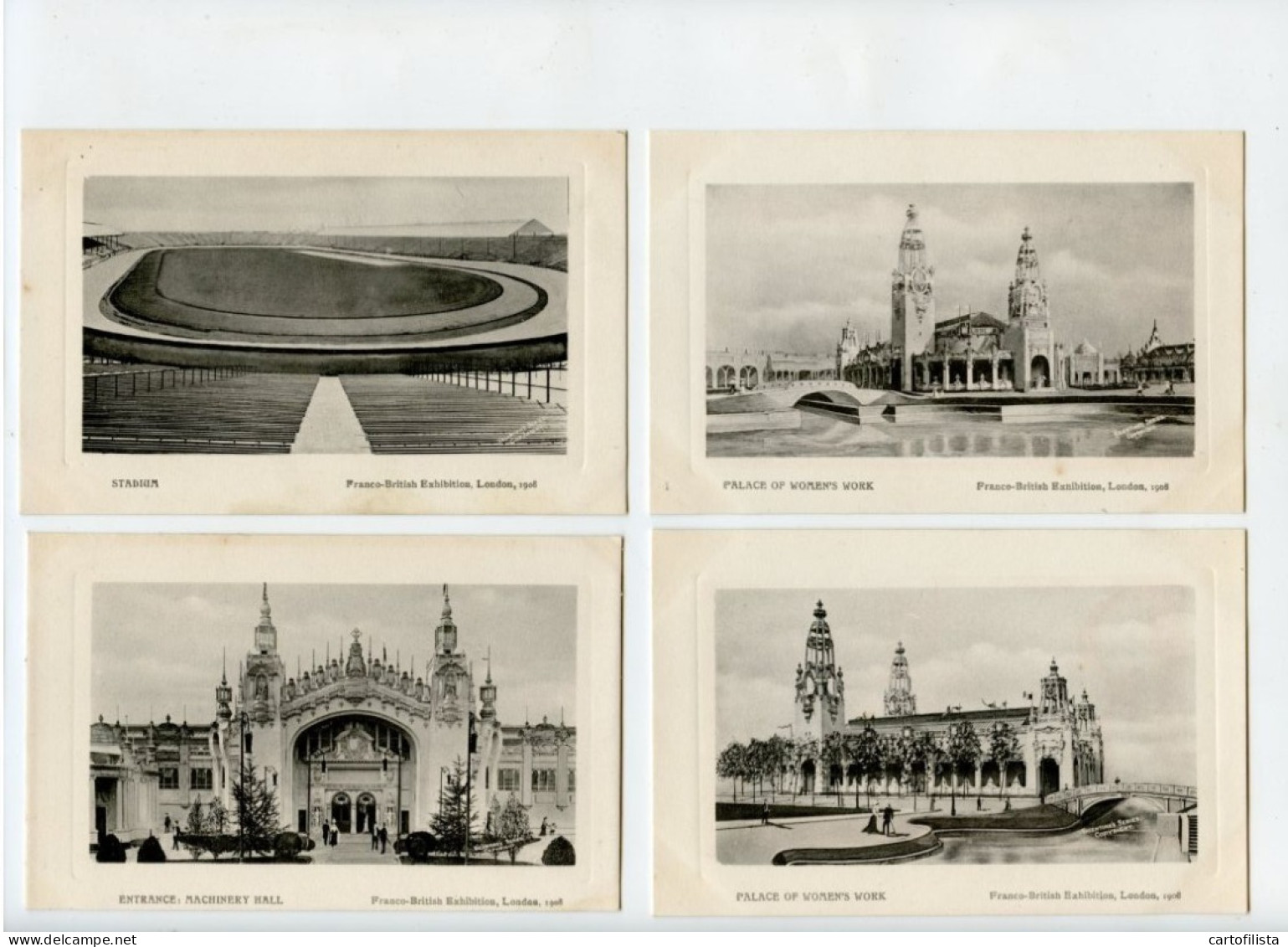 24 Postcards - Franco-British Exhibition, London 1908 (COMPLETE)  (7 Scans) - Sonstige & Ohne Zuordnung