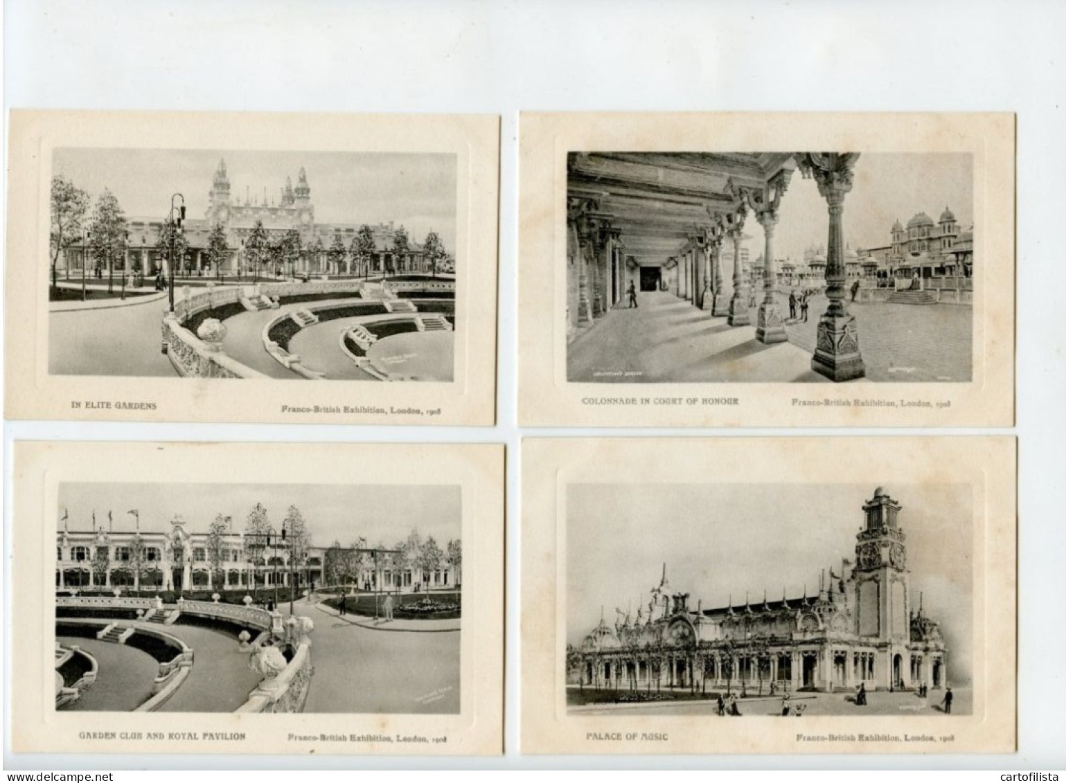 24 Postcards - Franco-British Exhibition, London 1908 (COMPLETE)  (7 Scans) - Sonstige & Ohne Zuordnung