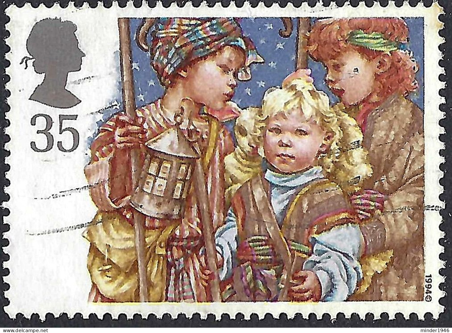 GREAT BRITAIN 1994 QEII 35p Multicoloured, Christmas-Children's Nativity Plays, Shepherds SG1846 FU - Usati