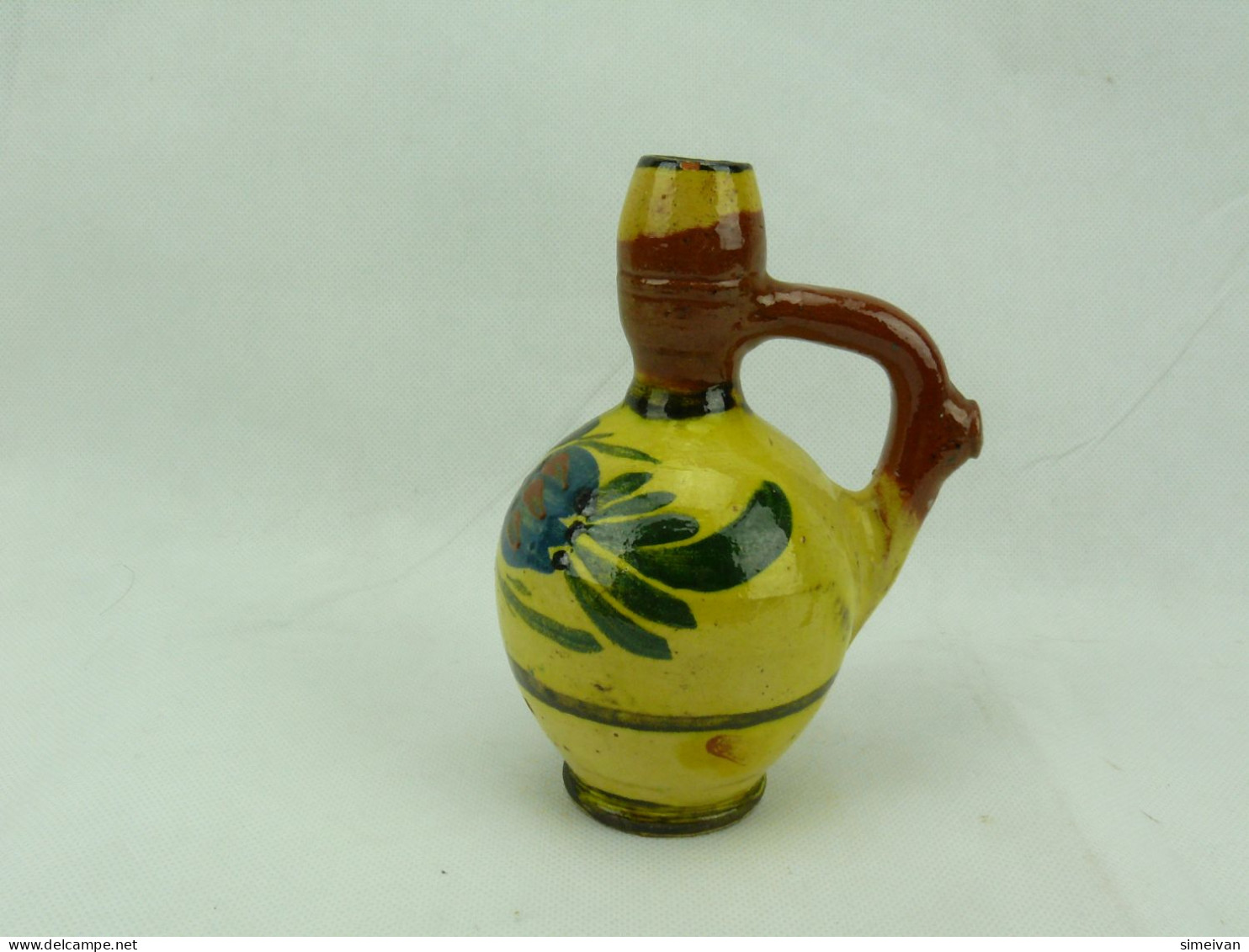 Vintage Pottery Pitcher Ceramic 15cm #2347 - Andere & Zonder Classificatie