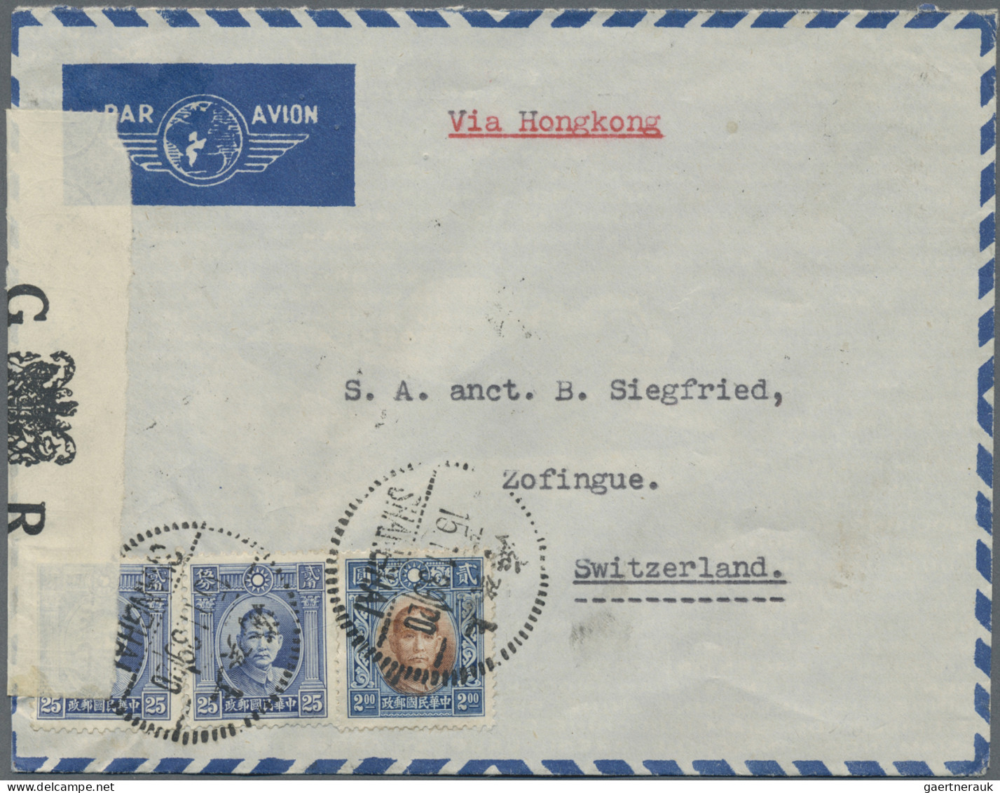 China: 1939/1984, Covers/FDC/cto Entires (21) China-Switzerland Related, Inc. 19 - Briefe U. Dokumente