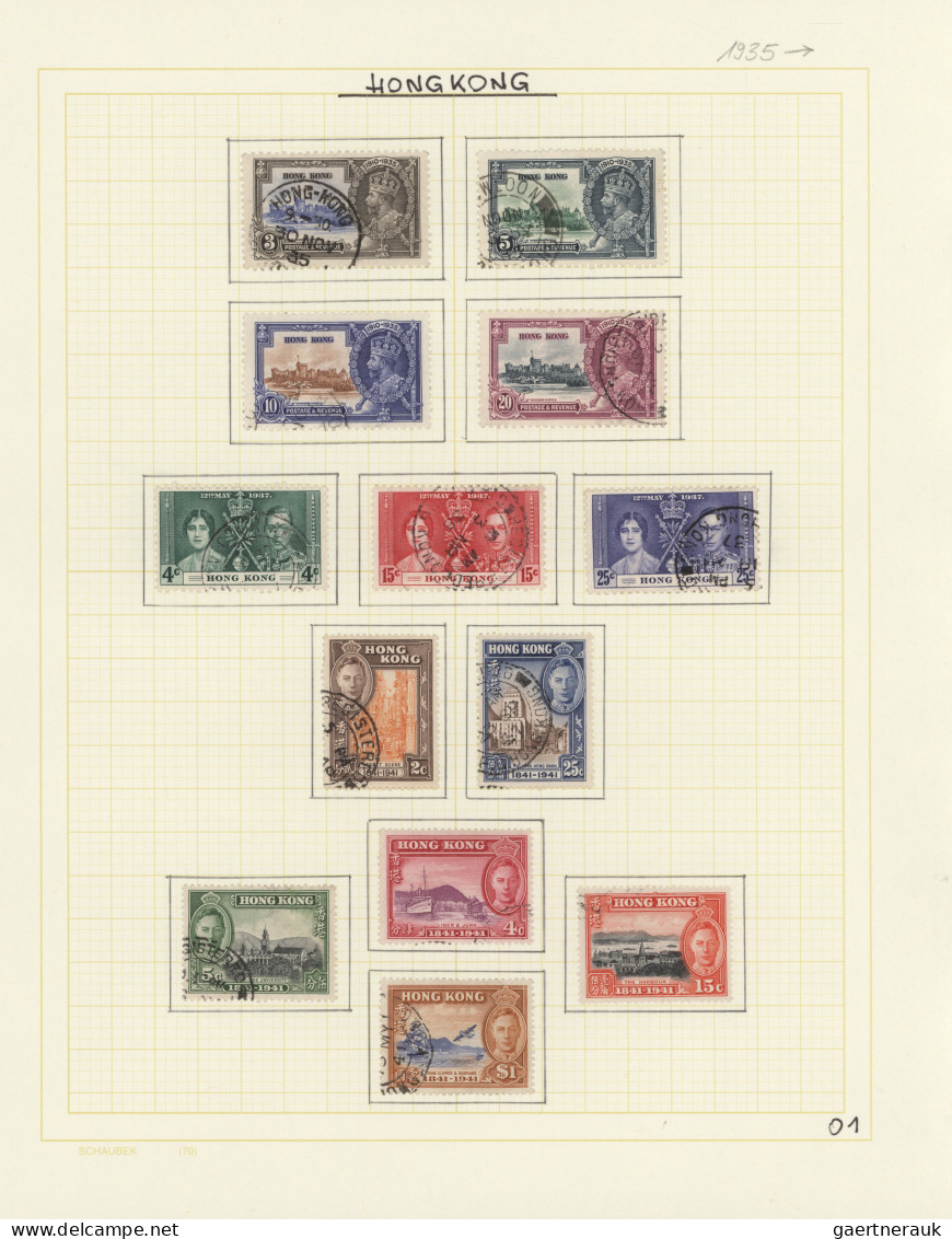 Hong Kong: 1896/2000, Collection/balance On Pages, Mostly Used With Many Complet - Autres & Non Classés