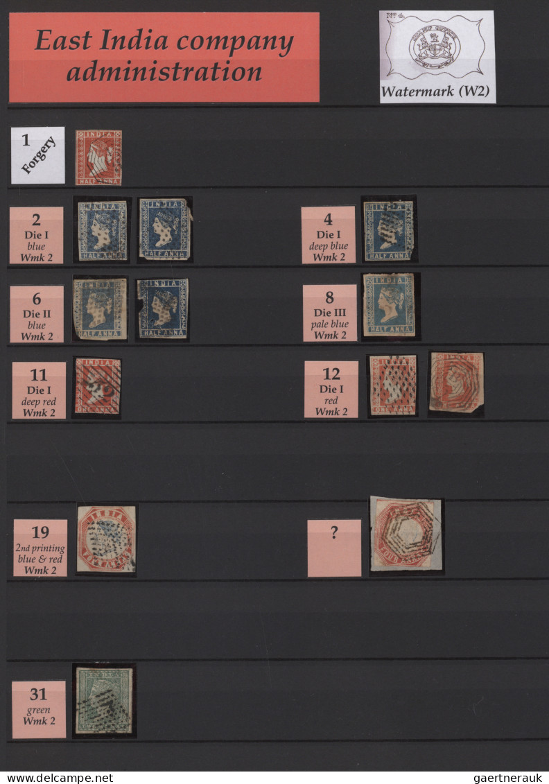 India: 1854/1946 British India Specialized Collection Of Used Stamps From Some L - 1854 East India Company Administration