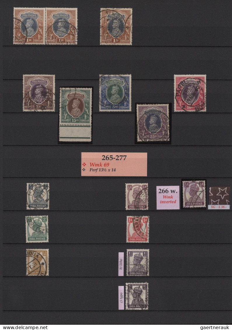 India: 1854/1946 British India specialized collection of used stamps from some L