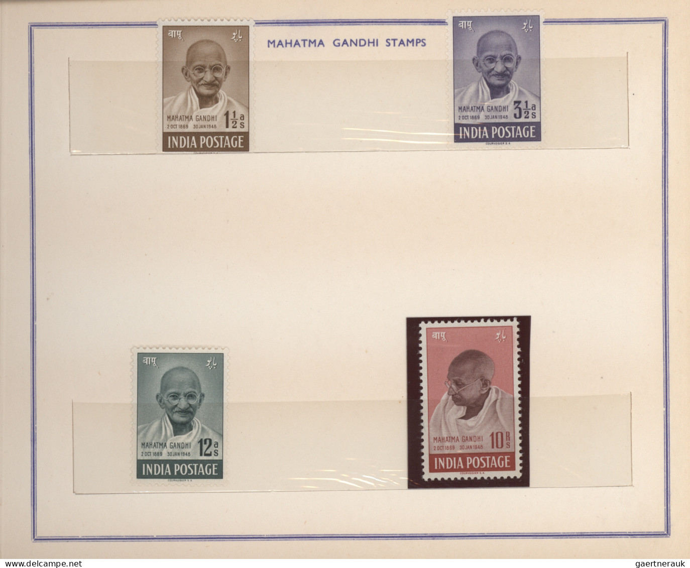 India: 1947/1951 Presentation Booklet On The Occasion Of 13th UPU Congress In Br - Unused Stamps