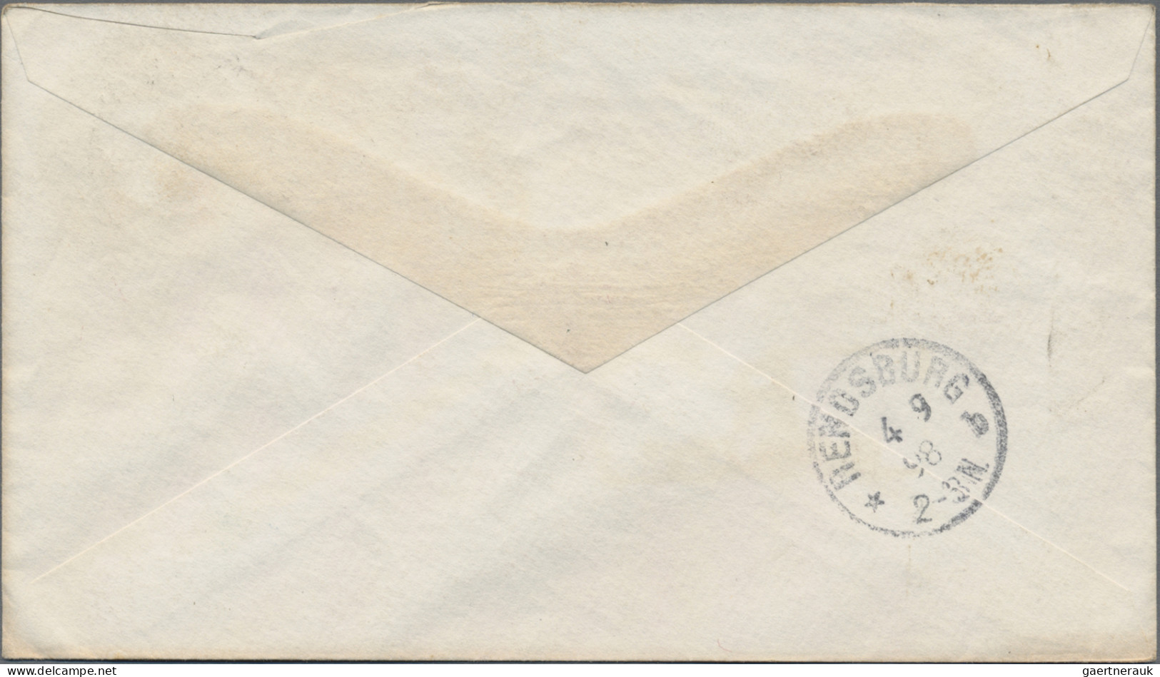 India - postal stationery: 1894/1909 Five postal stationery envelopes used from