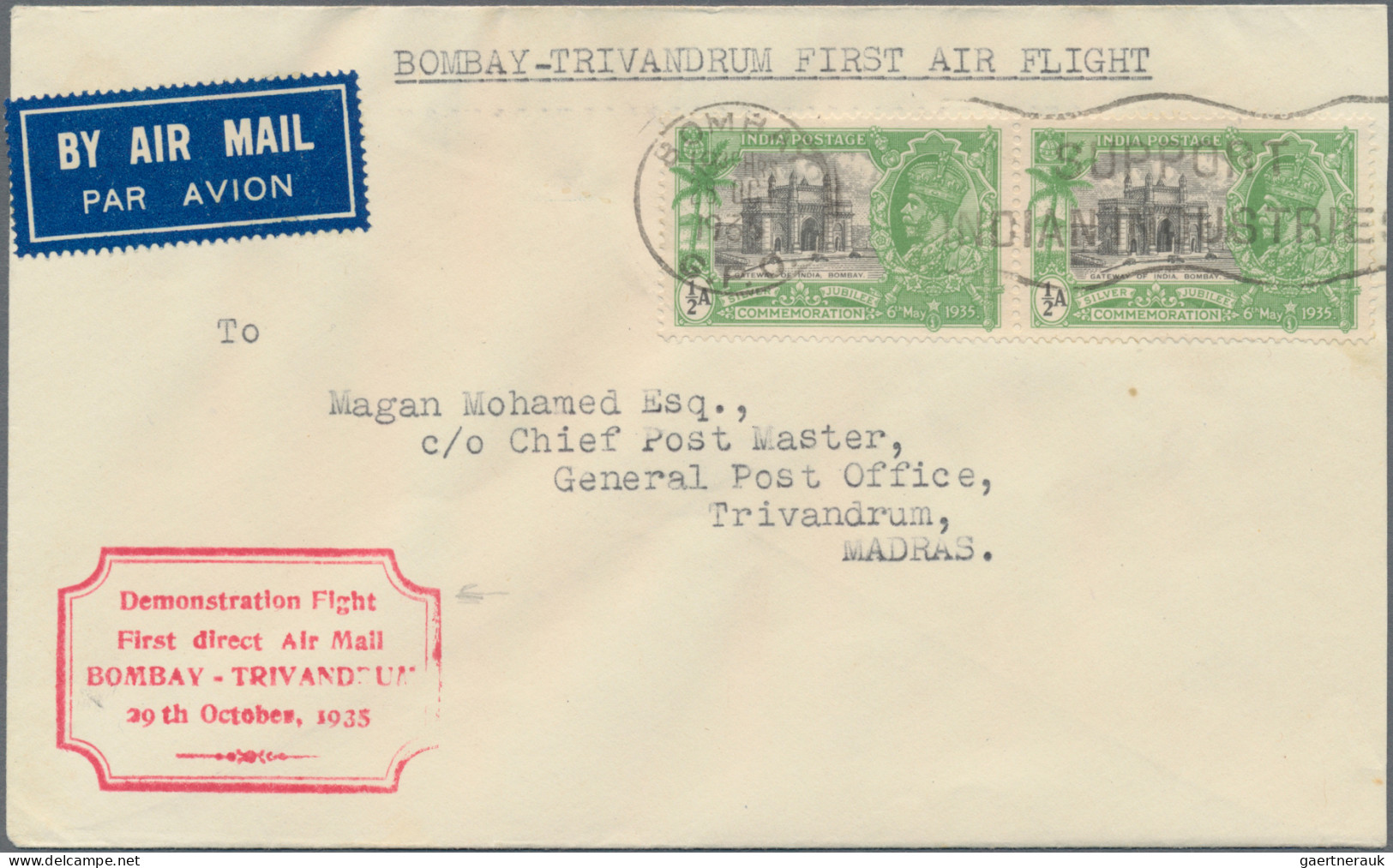 India - Air Mail: 1929/1964, FFC, 15 Different Envelopes With First Airmail Flig - Luchtpost