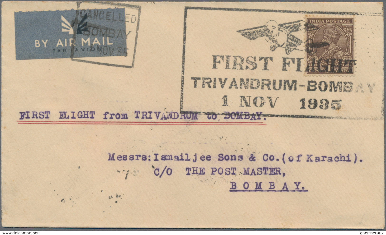 India - Air Mail: 1929/1964, FFC, 15 Different Envelopes With First Airmail Flig - Corréo Aéreo