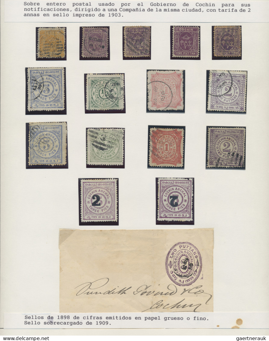 India - Feudal States: 1870's-1949 Mint And Used Collection Of About 480 Stamps - Andere & Zonder Classificatie