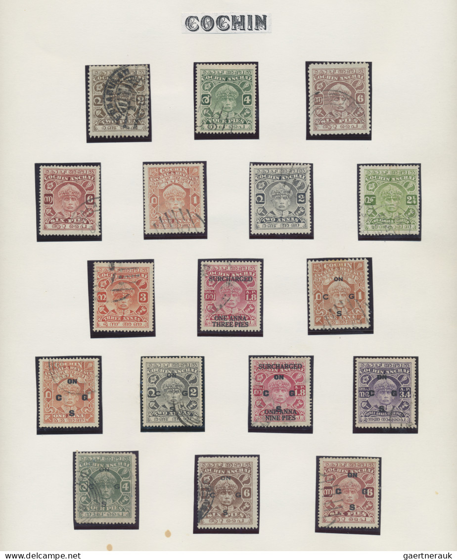 India - Feudal States: 1870's-1949 Mint And Used Collection Of About 480 Stamps - Autres & Non Classés