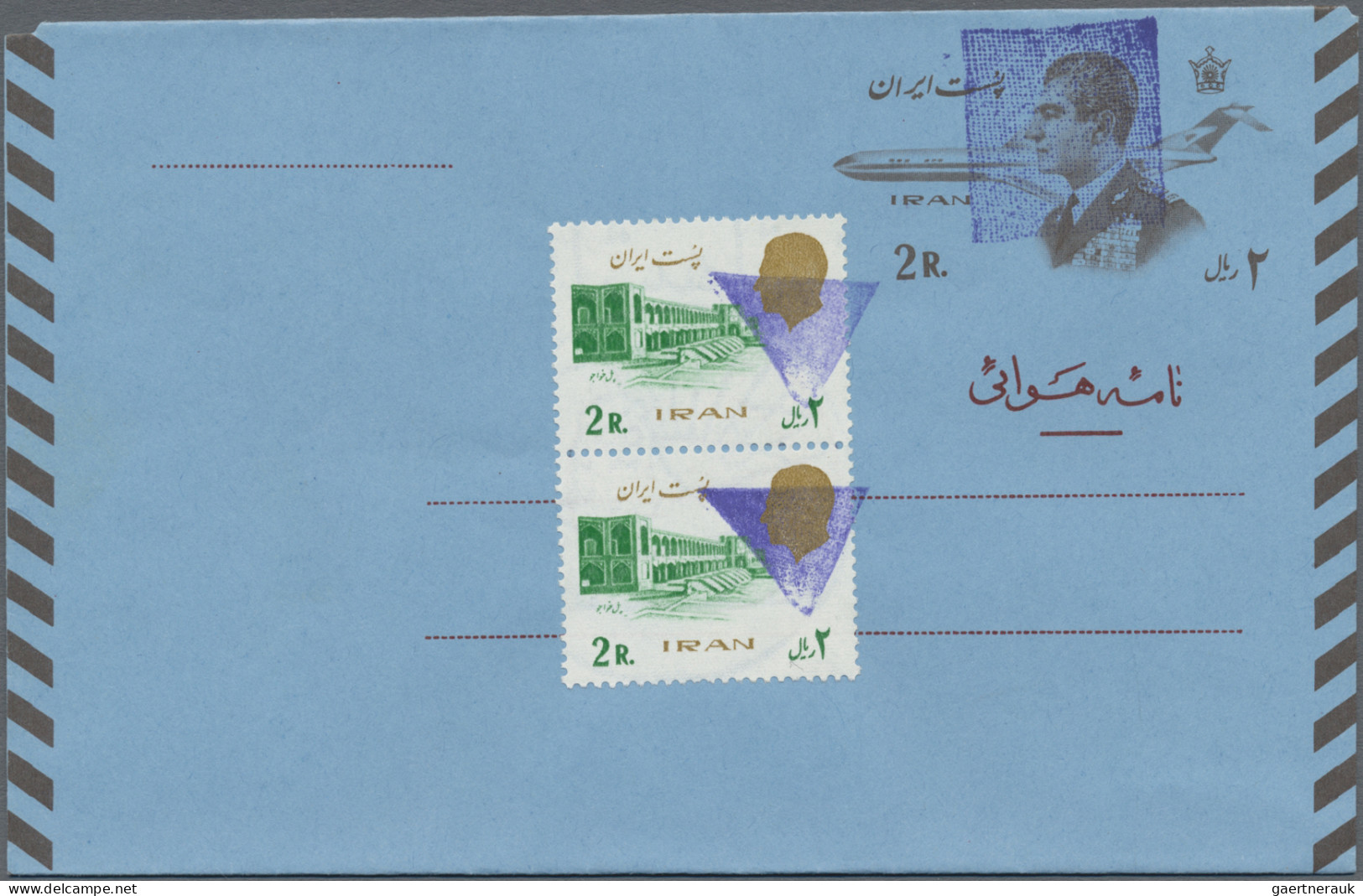 Iran - postal stationery: 1956/1980 (ca.), collection of 42 unused airlettershee