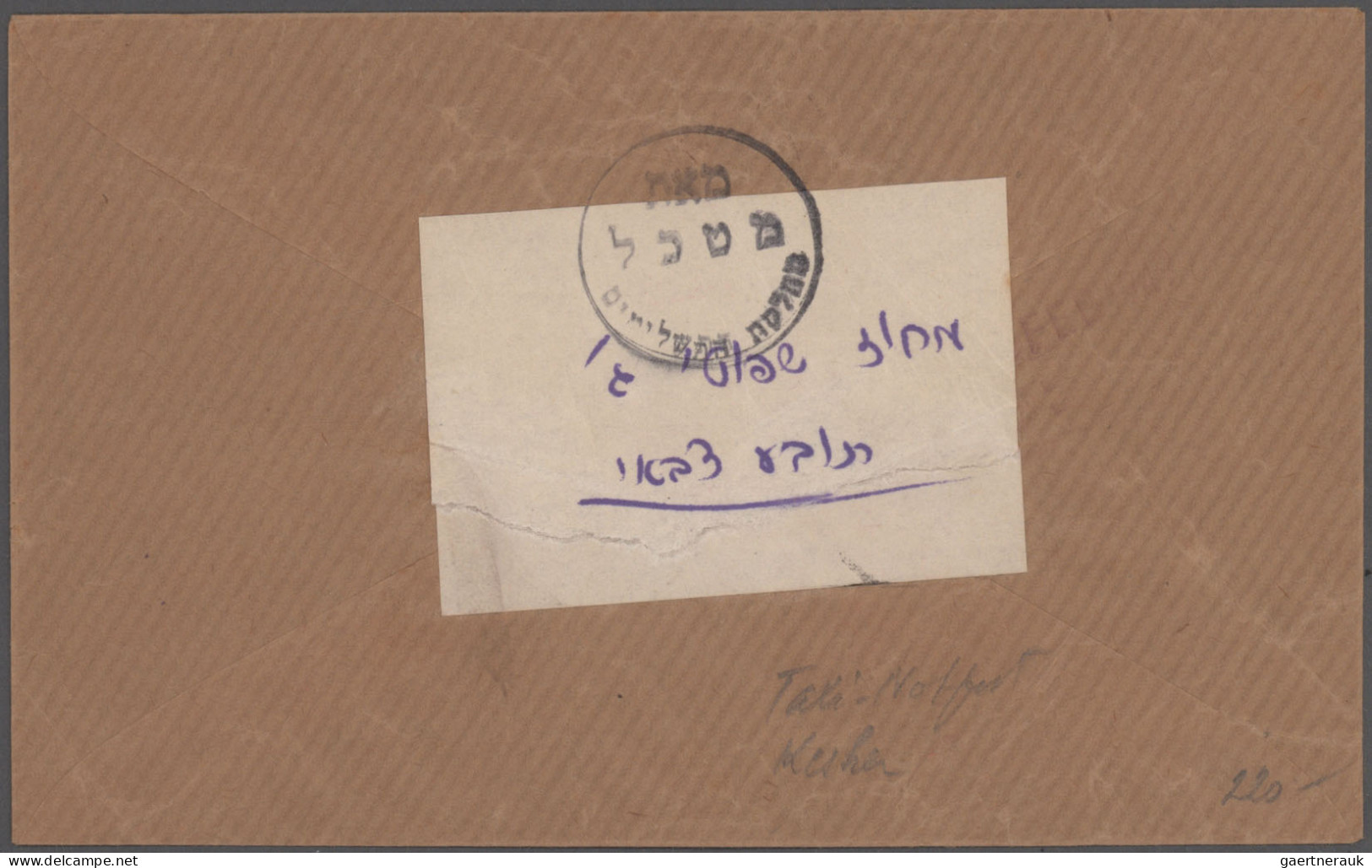 Israel: 1943/1953, Palestine+early Israel, Lot Of Ten Covers/cards Incl. Palesti - Briefe U. Dokumente
