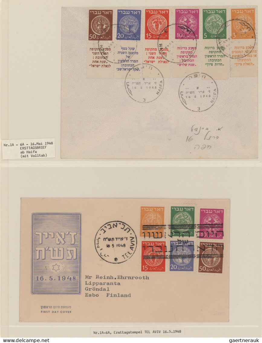 Israel: 1948, Doar Ivri, Mint And Used Specialised Assortment Of All Denominatio - Storia Postale
