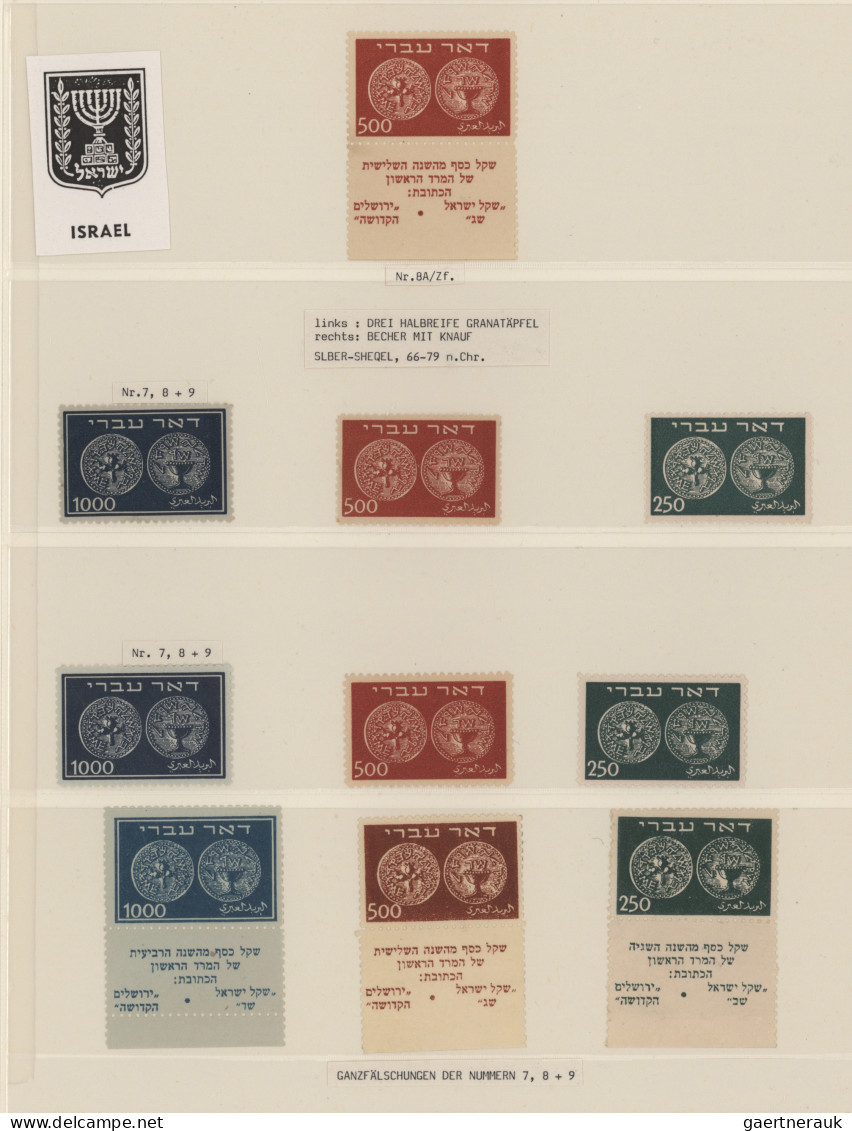 Israel: 1948, Doar Ivri, Mint And Used Specialised Assortment Of All Denominatio - Lettres & Documents