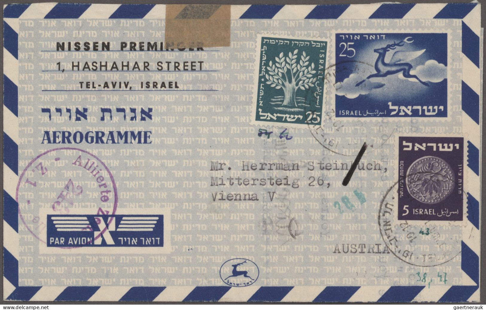 Israel: 1948/2000 (approx.), Collection Of More Than 300 Covers, Stationeries, A - Storia Postale