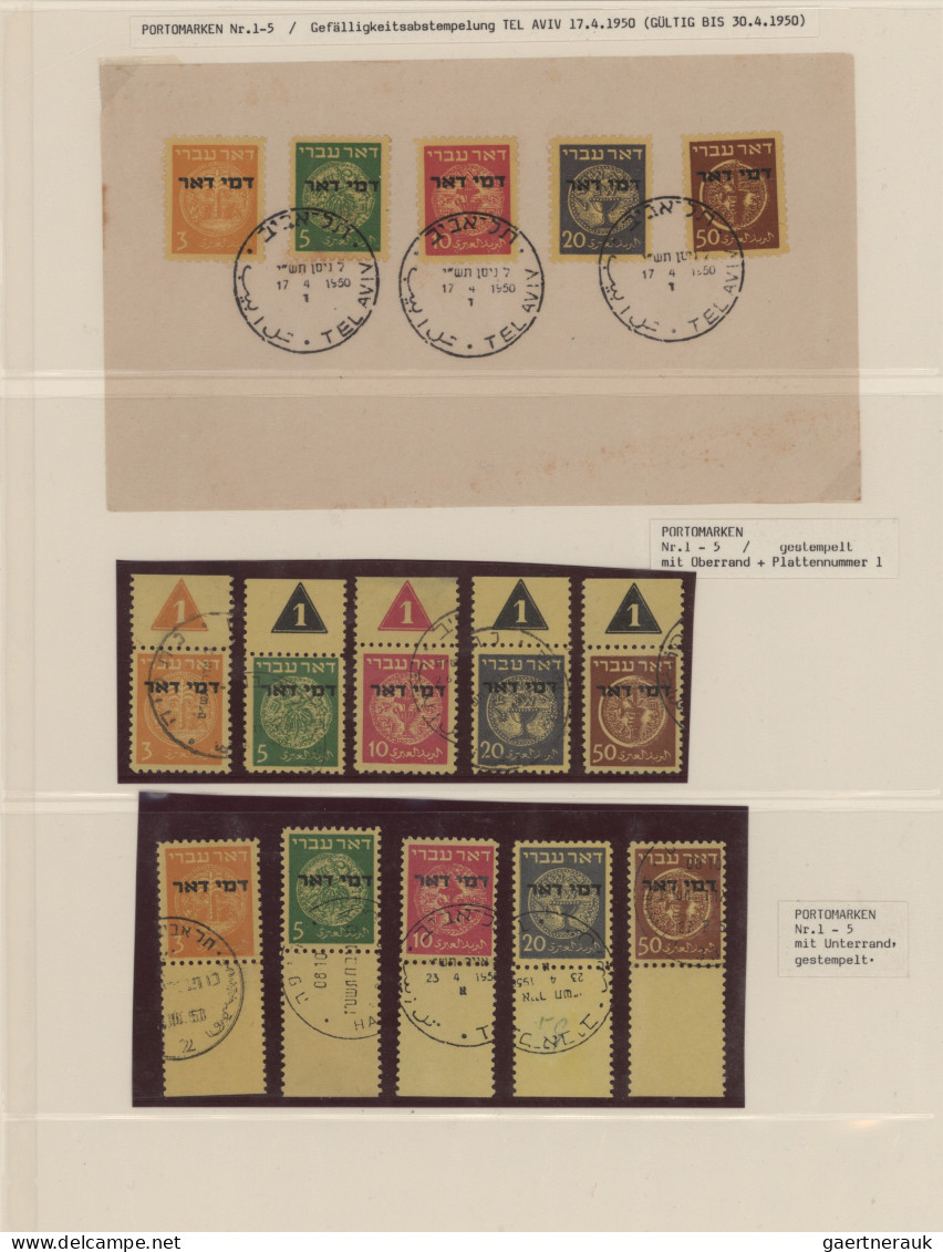 Israel: 1948, Doar Ivri 3m.-50m., Three Complete Sets: (1) On Unaddressed Envelo - Postage Due