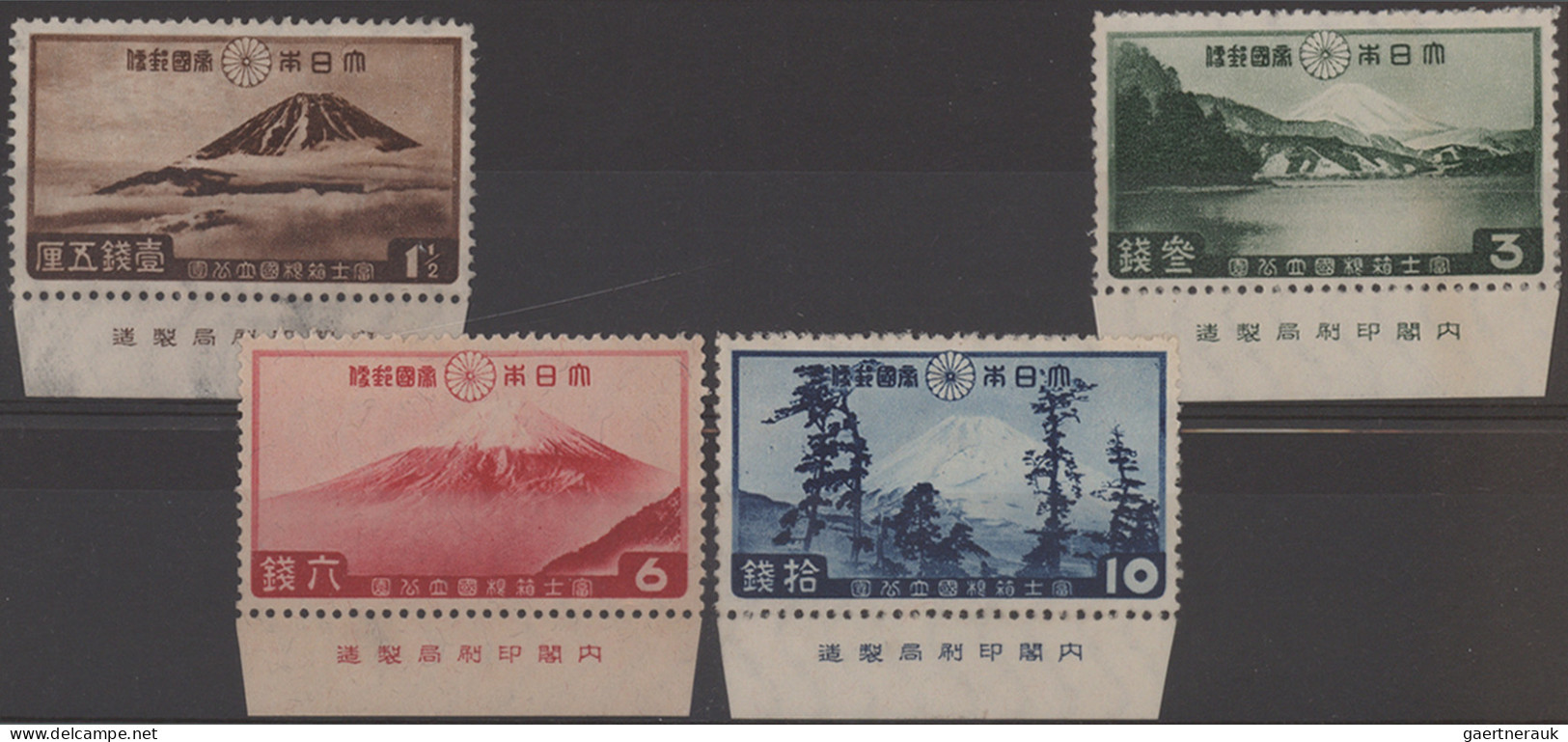 Japan: 1938/1956, Dealer Stock Of 51 National Park Commemorative Sets And 87 Nat - Otros & Sin Clasificación