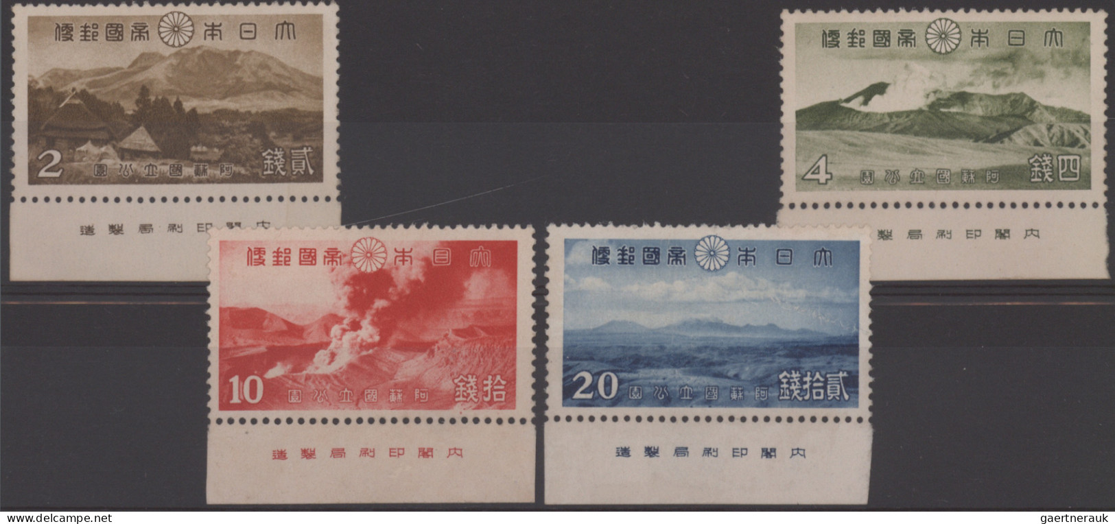 Japan: 1938/1956, Dealer Stock Of 51 National Park Commemorative Sets And 87 Nat - Other & Unclassified