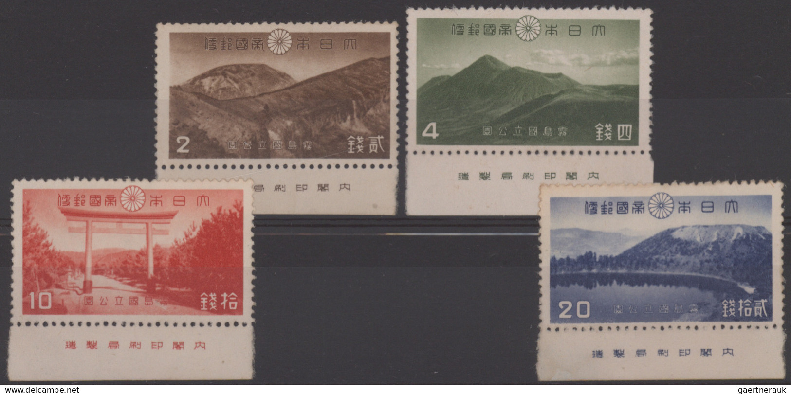 Japan: 1938/1956, Dealer Stock Of 51 National Park Commemorative Sets And 87 Nat - Other & Unclassified