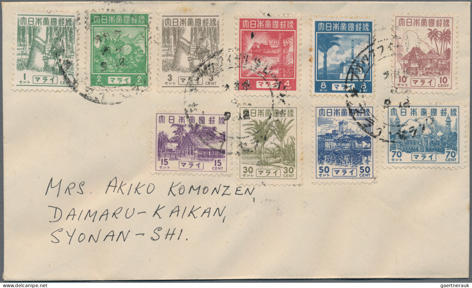 Japanense Occupation Of Malaya: 1942/1945, Dealer Stock Of Covers, Postal Statio - Malesia (1964-...)
