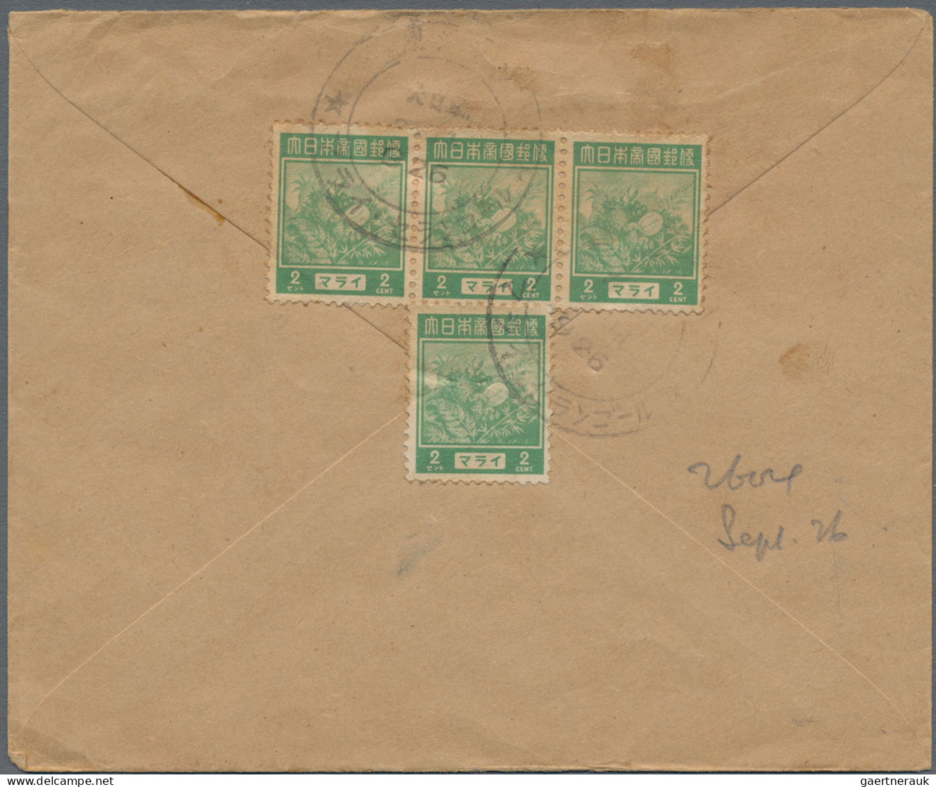 Japanense Occupation of Malaya: 1942/1945, dealer stock of covers, postal statio