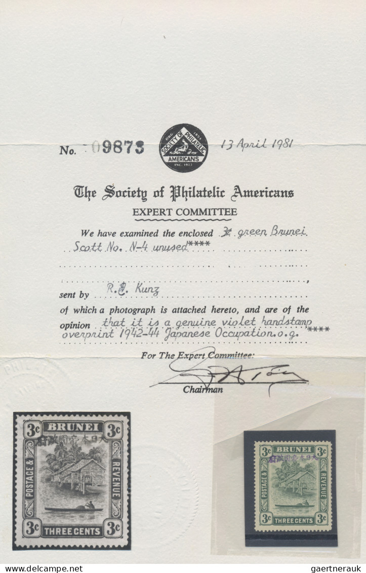 Japanense Occupation Of North Borneo: 1942, Brunei, Group On Stockcards Inc. 2 C - Nordborneo (...-1963)