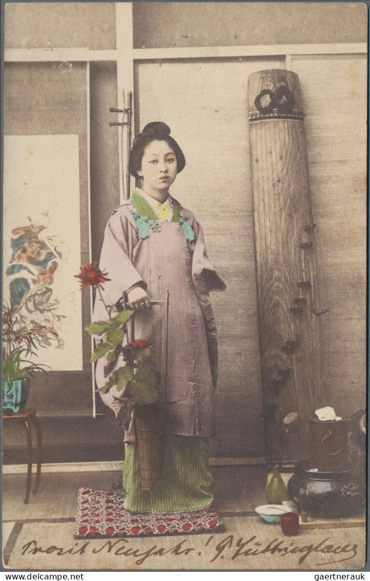 Japan - specialities: 1900/1930 (ca.), "Geisha", ca. 27 picture post cards, most
