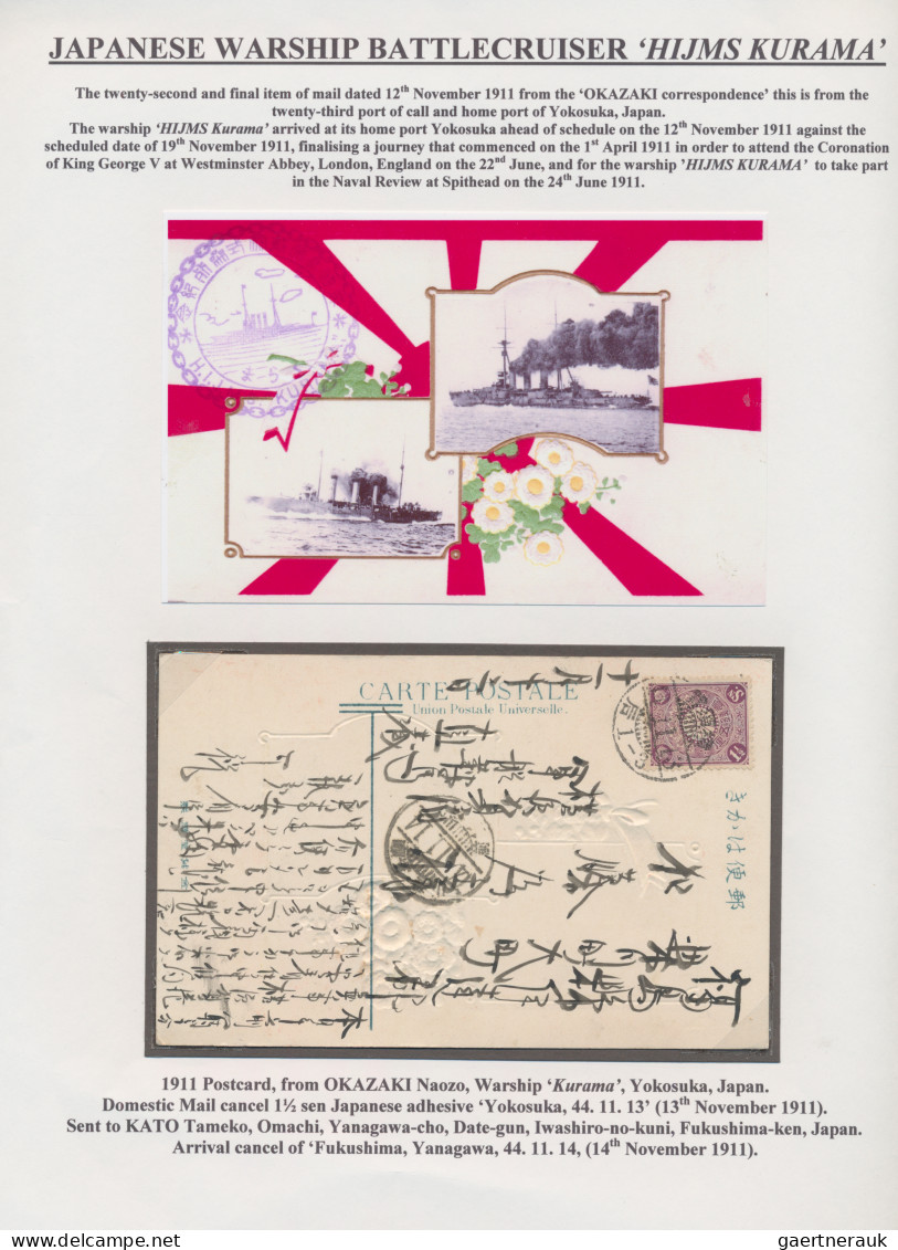 Japan - Specialities: 1911, The Correspondence Of 21 Items Sent By Seaman OKAZAK - Other